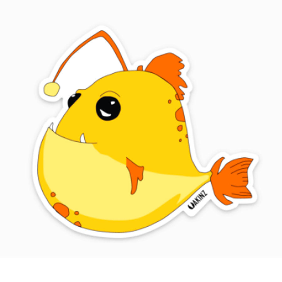Anglerfish Die Cut Sticker