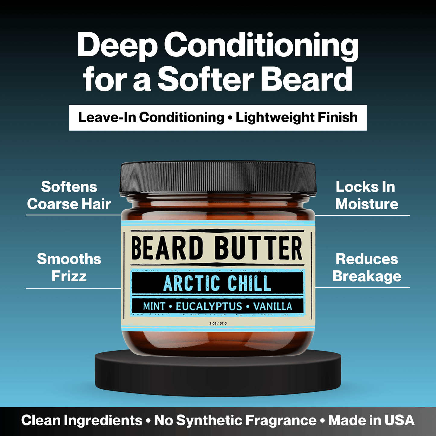 Arctic Chill Beard Butter - Mint, Eucalyptus, Vanilla