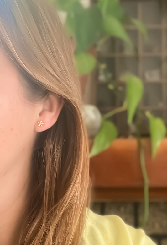 Asterisk Stud Earrings
