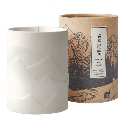 White Pine 12 oz. Balsam + Feather Mountain Candle