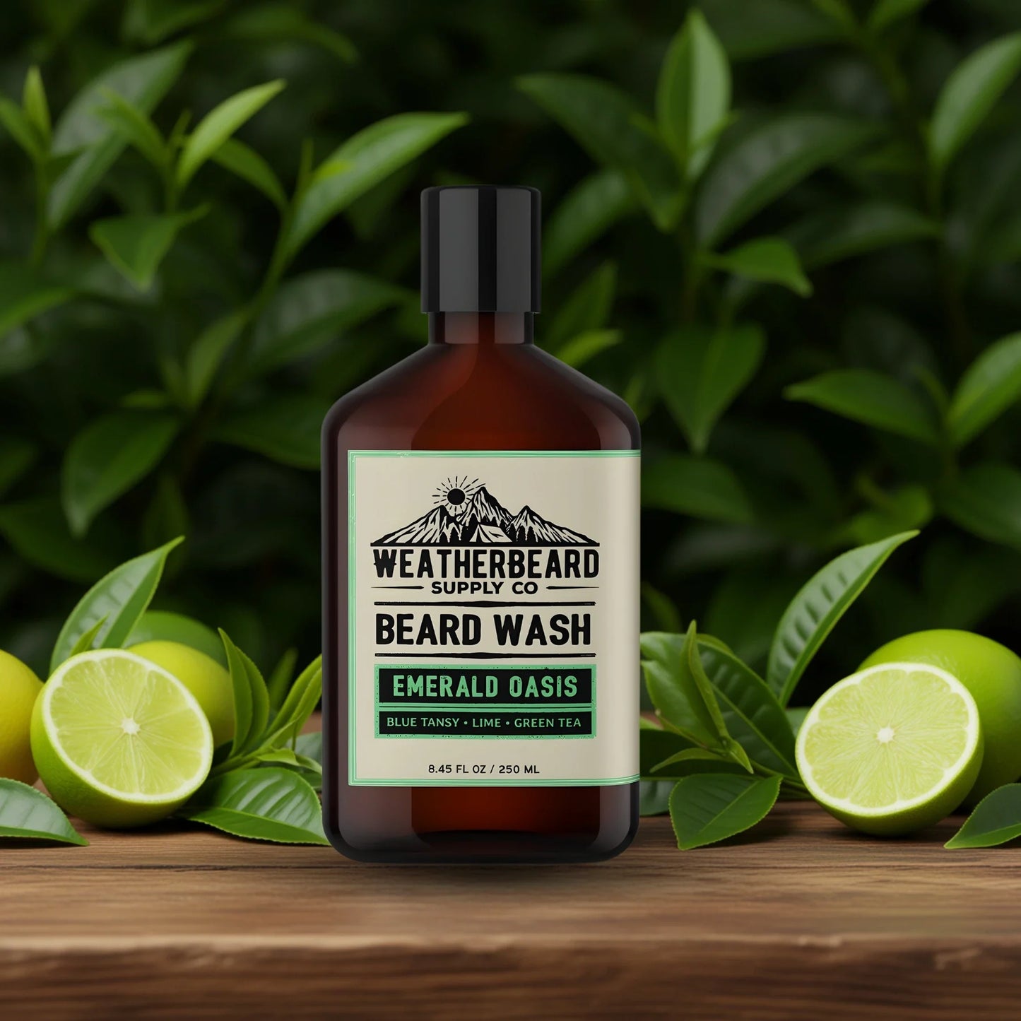 Emerald Oasis Beard Wash - Blue Tansy, Lime, Green Tea