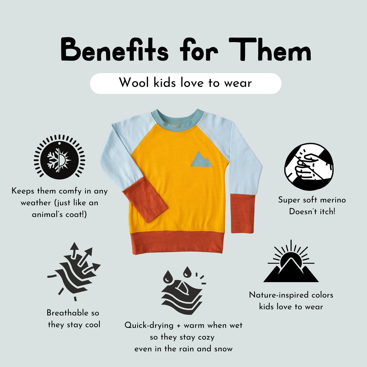 Big Kid Explorer Merino Crew Top