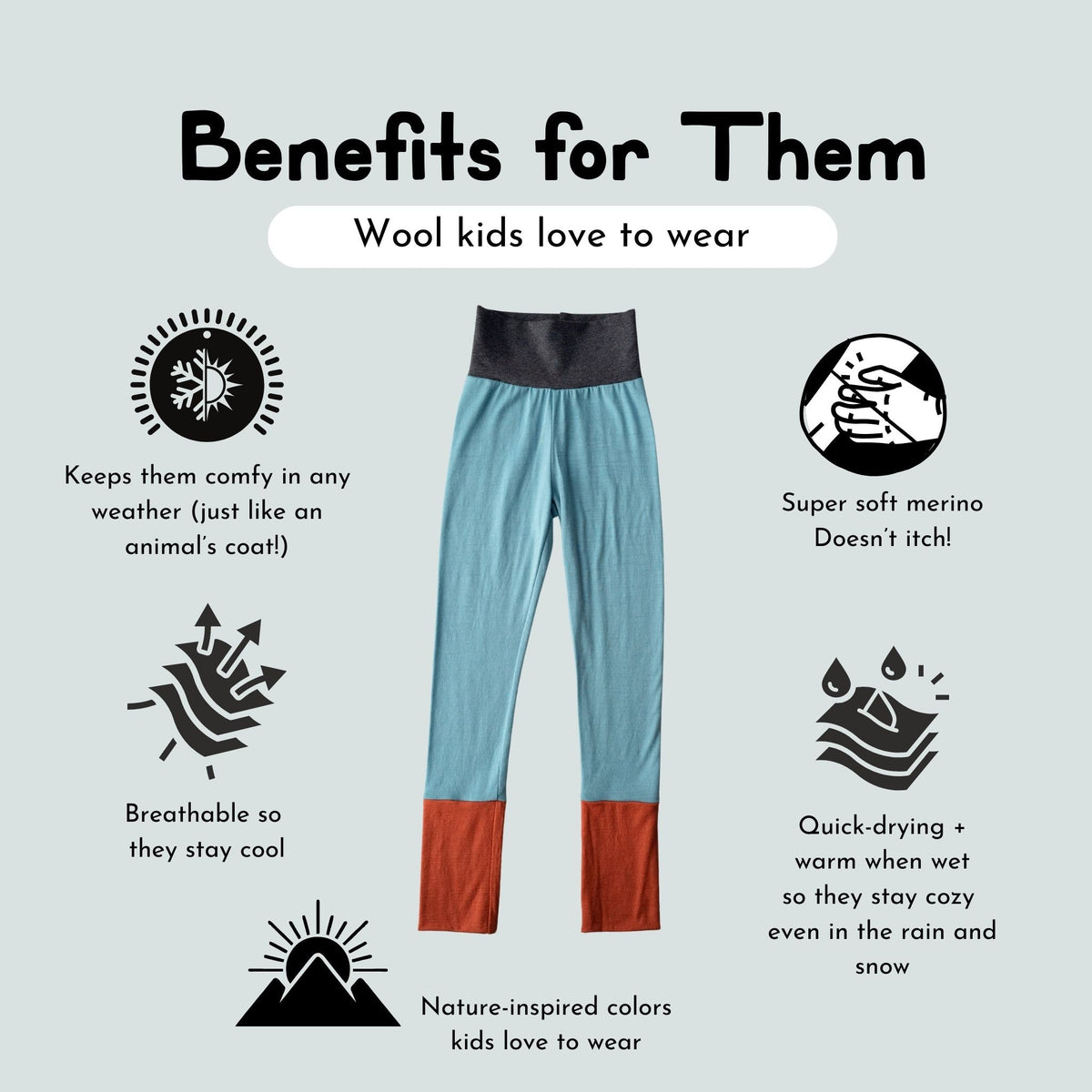 Kids Essential Merino Legging Pant