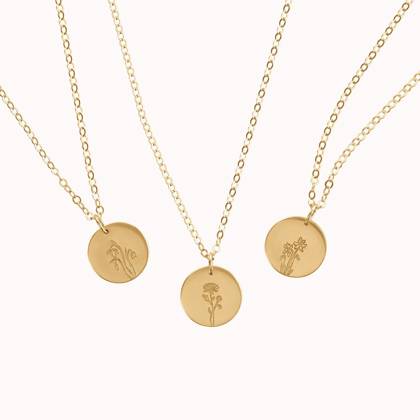 February Birth Flower Necklace • Violet