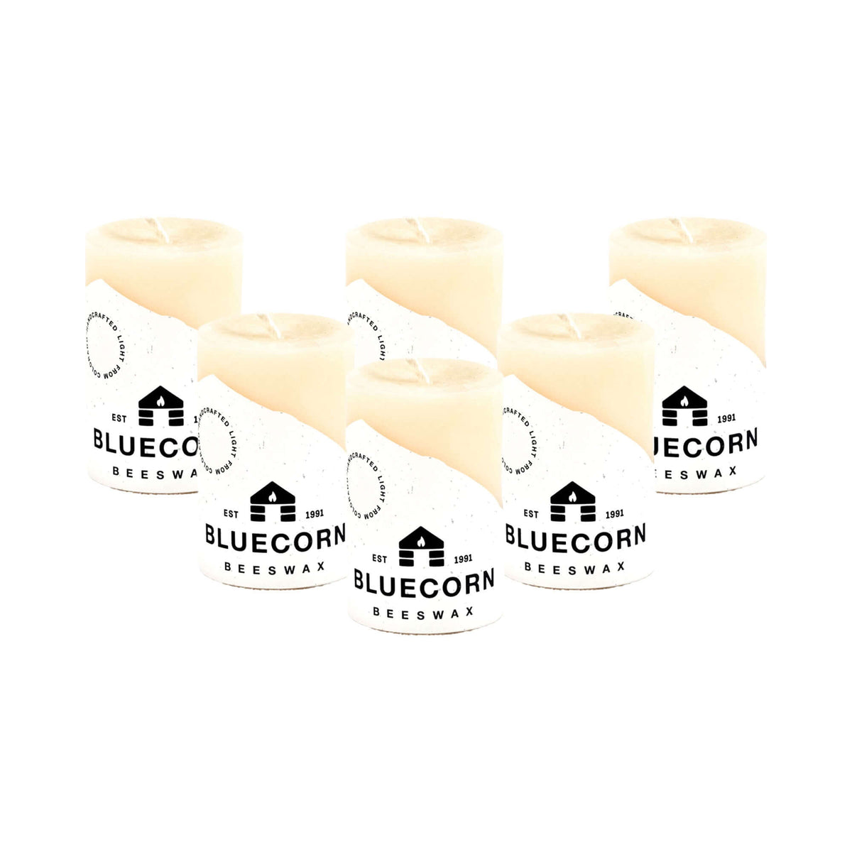 Ivory Pure Beeswax Pillar Candles