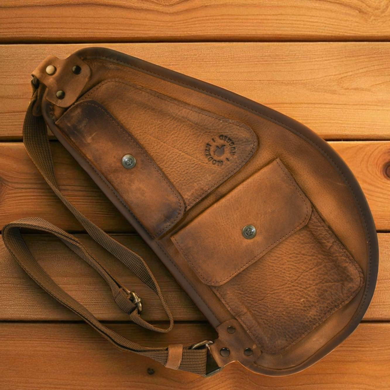 Bovine Leather Slim Sling - Tan