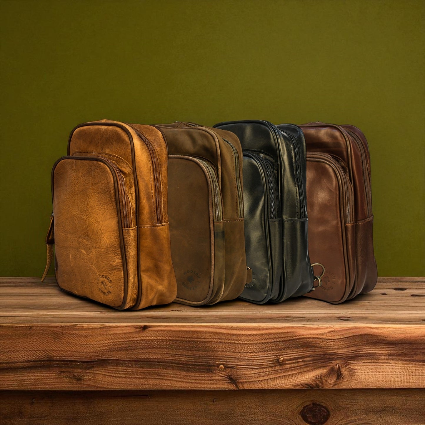 Bovine Leather Sling Bag - Black