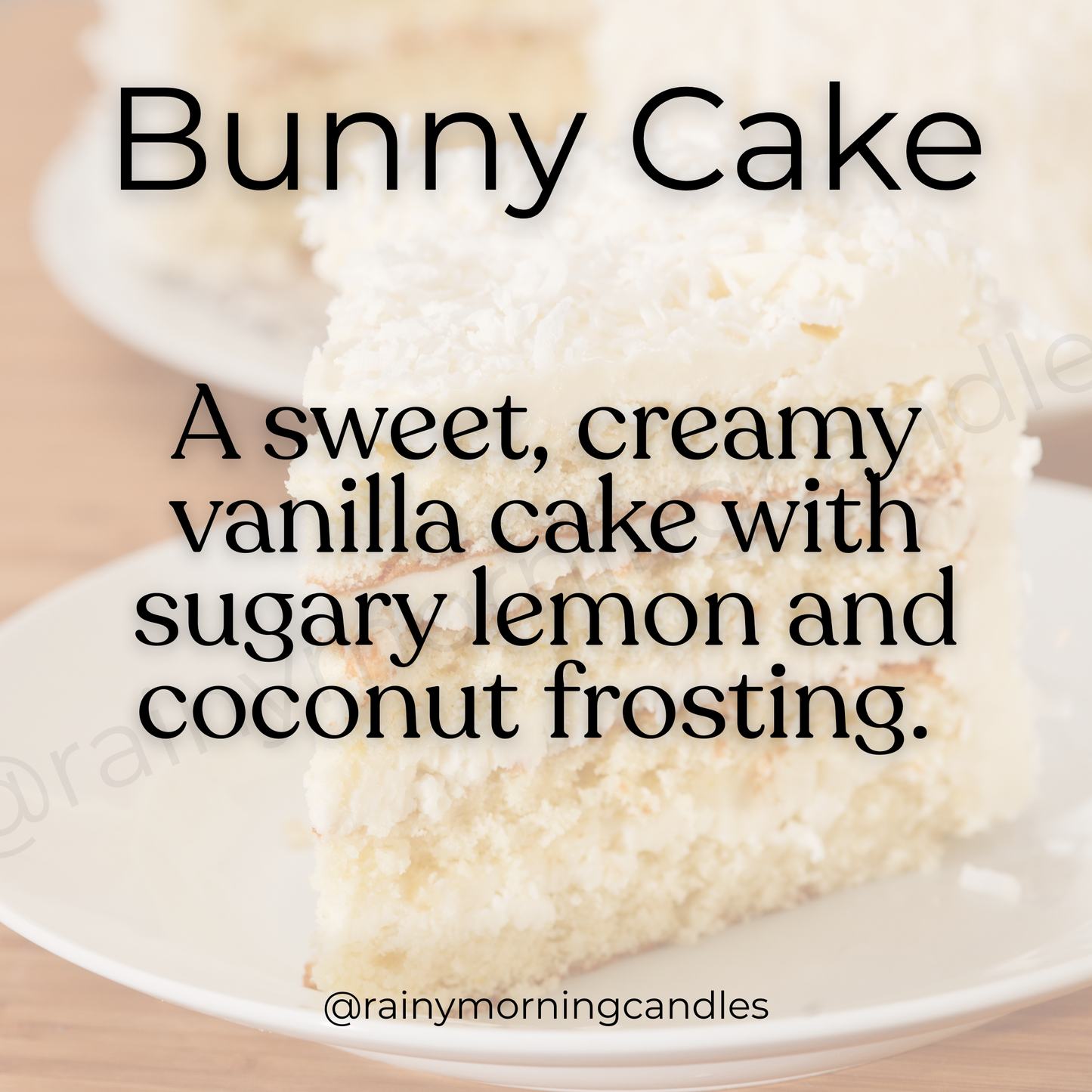 Bunny Cake | Coconut + Lemon Cake | Wax Melts