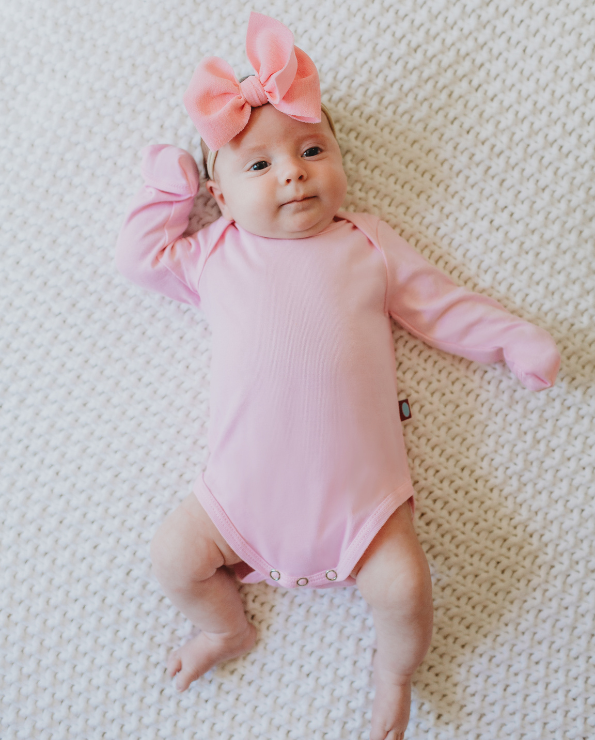 Super-Soft 100% Organic Cotton Baby Rib Long Sleeve Snap Onesie| Turquoise