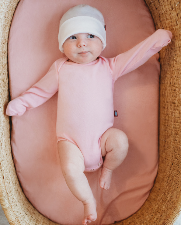 Super-Soft 100% Organic Cotton Baby Rib Long Sleeve Snap Onesie| Turquoise