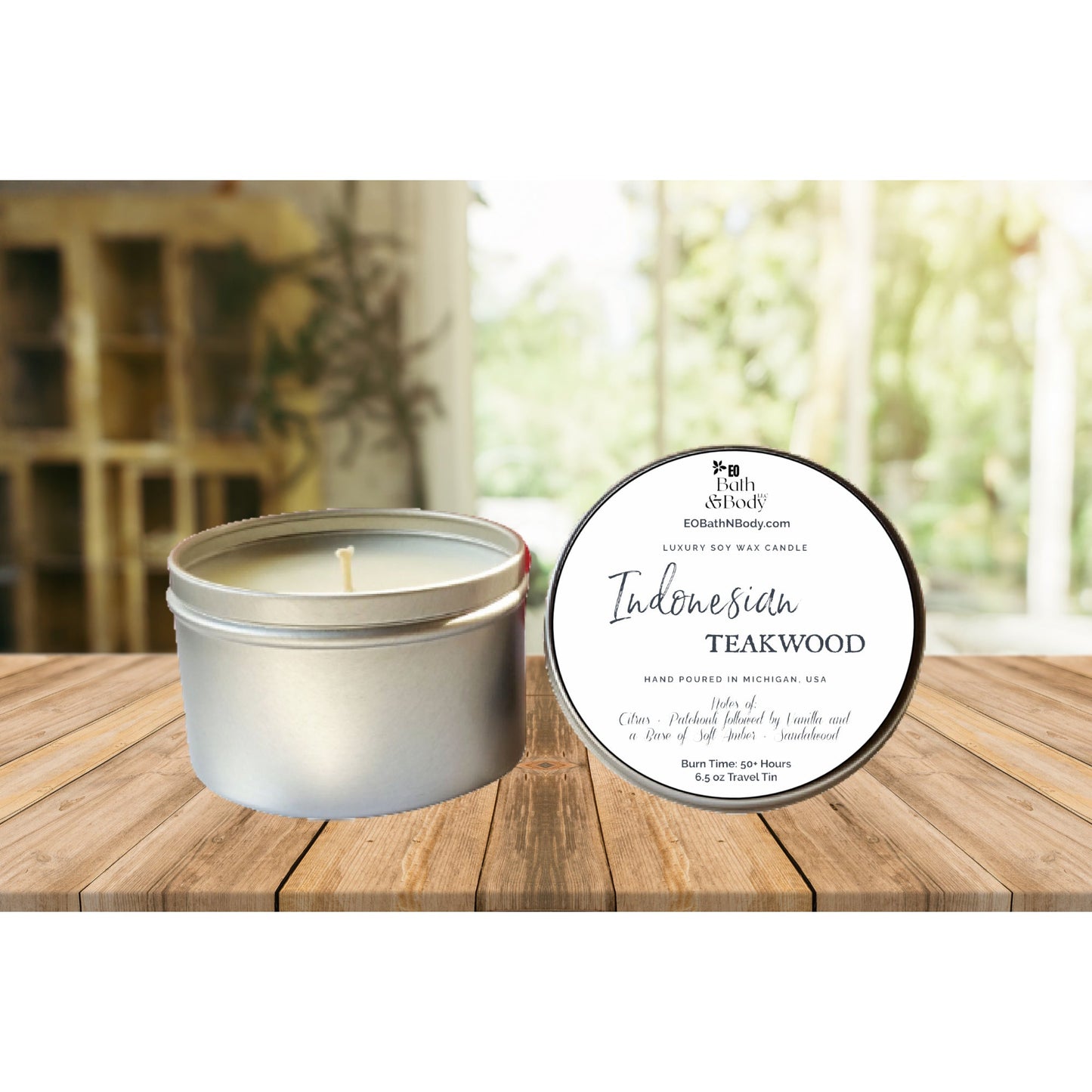 Indonesian Teakwood Luxury Soy Candle