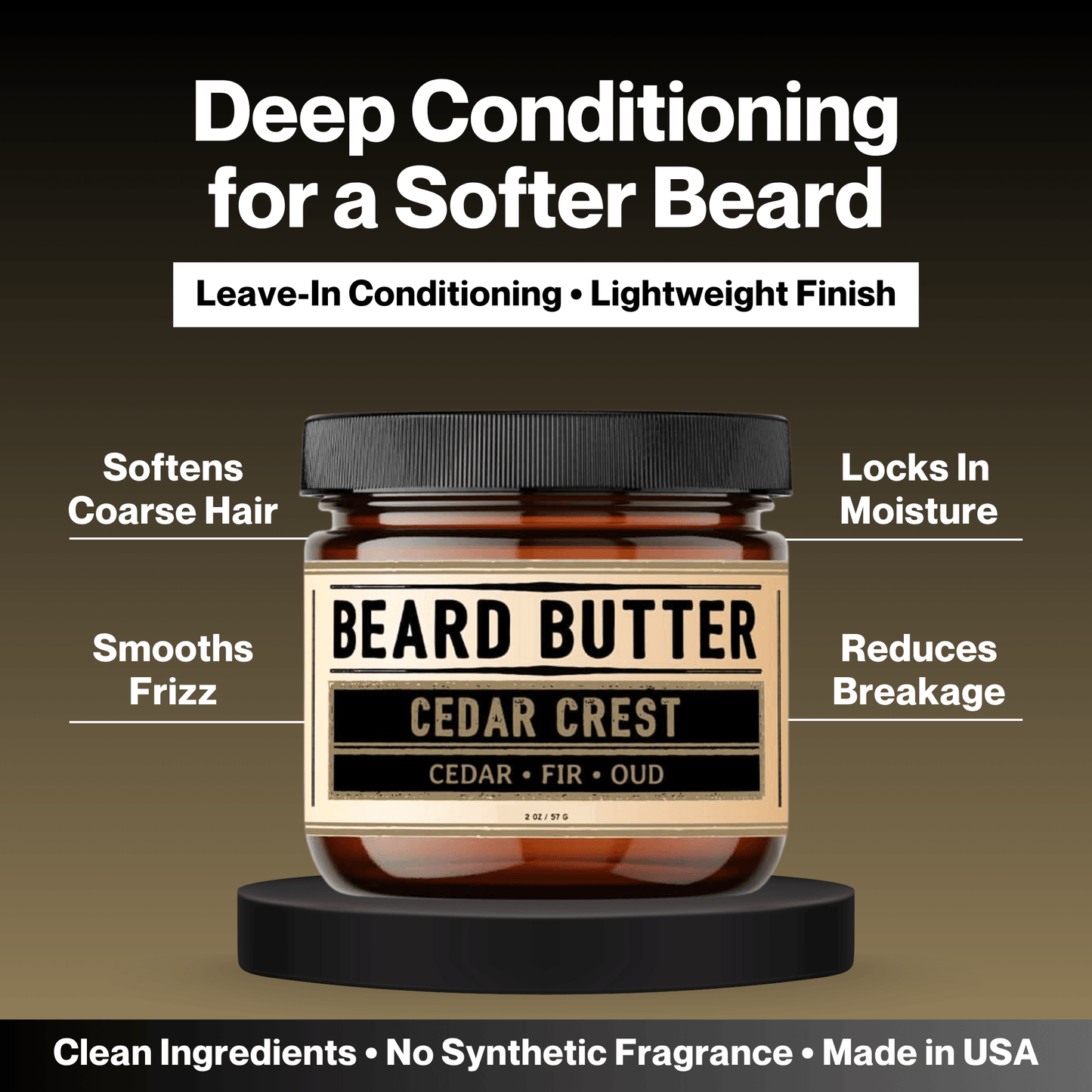 Cedar Crest Beard Butter - Cedar, Fir, Oud