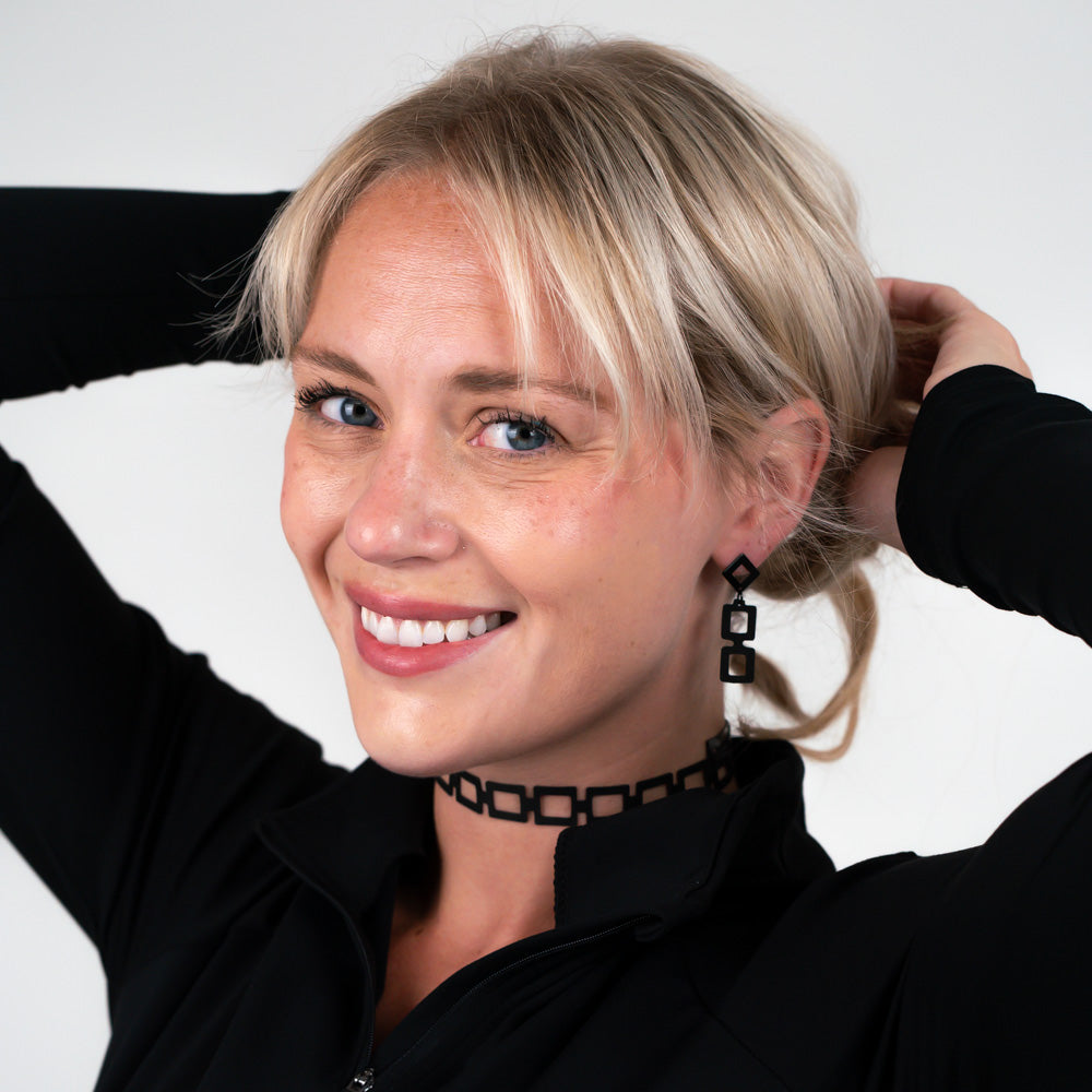 Diamond+Chain Earrings