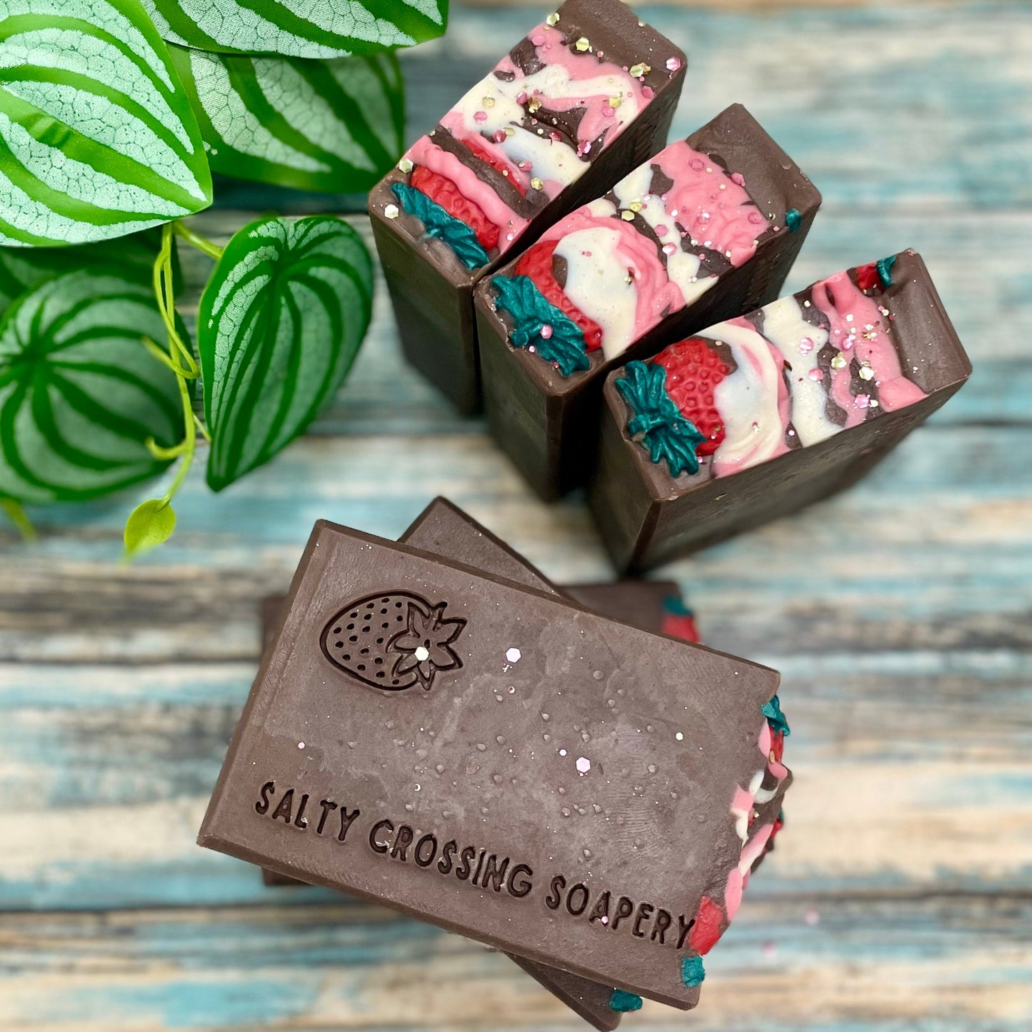 Chocolate Covered Strawberries Soap Bar