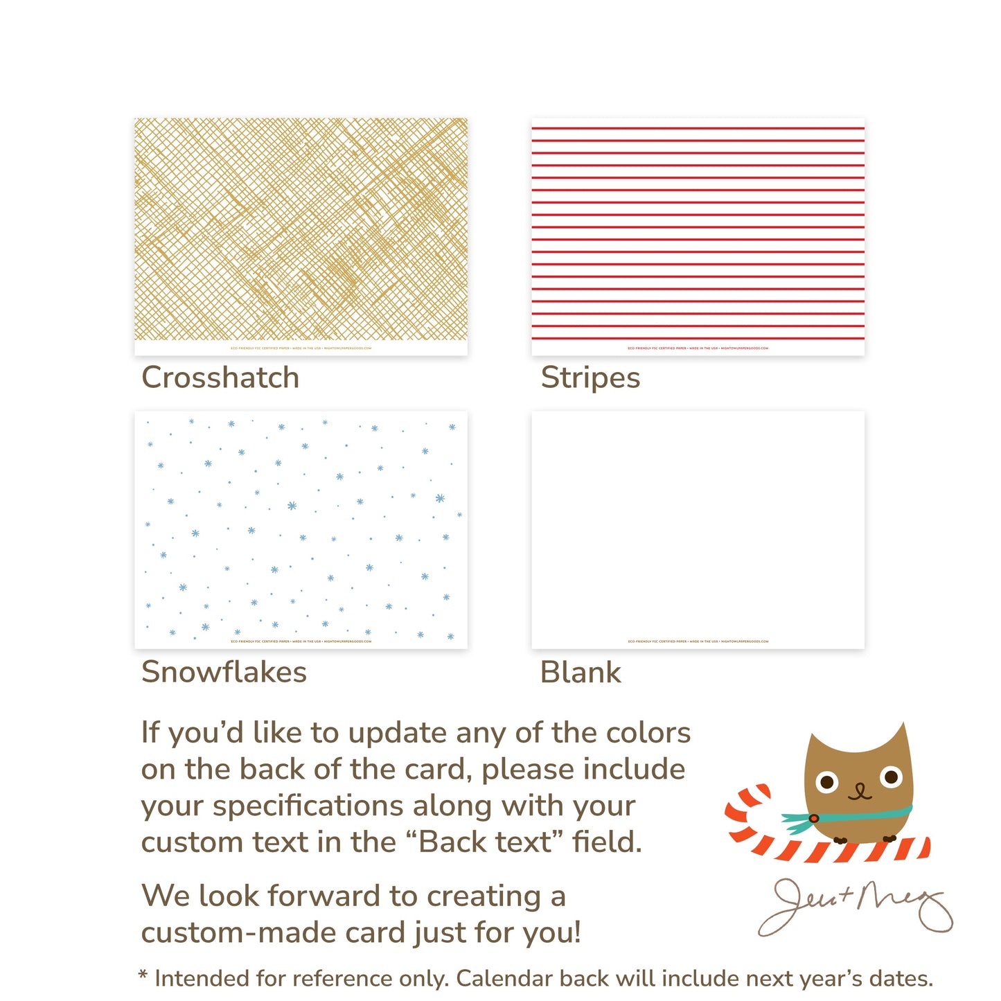 Evergreen Sprigs Custom Holiday Card - Wood or Paper