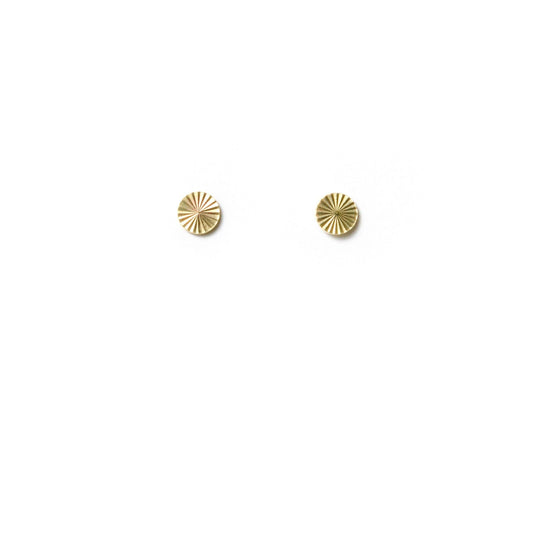 Circle Starburst Stud Earrings