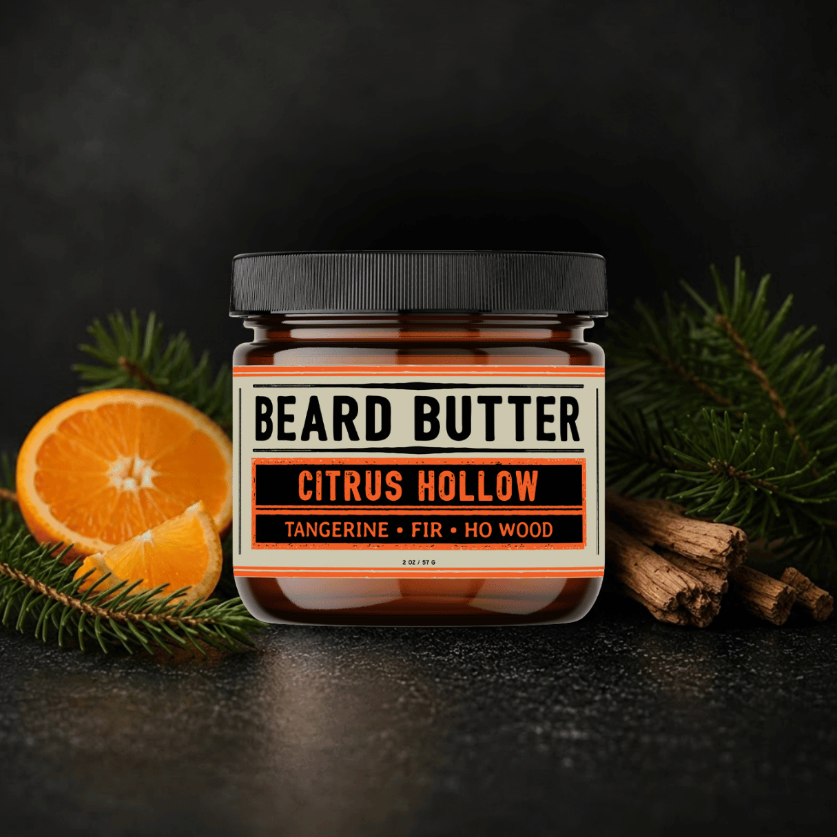 Citrus Hollow Beard Butter - Tangerine, Fir, Ho Wood