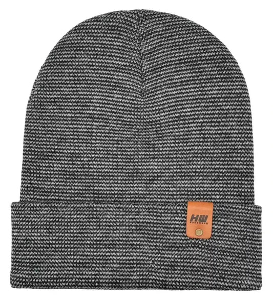 Classic Fusion Cuffed Beanie, Black and Gray