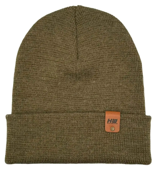 Classic Fusion Cuffed Beanie, Brown and Green