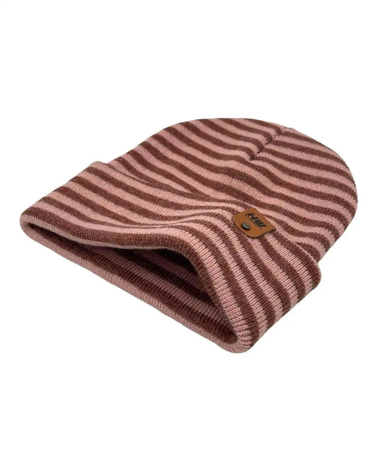 Classic RoRo Cuffed Beanie, Burgundy and Pink