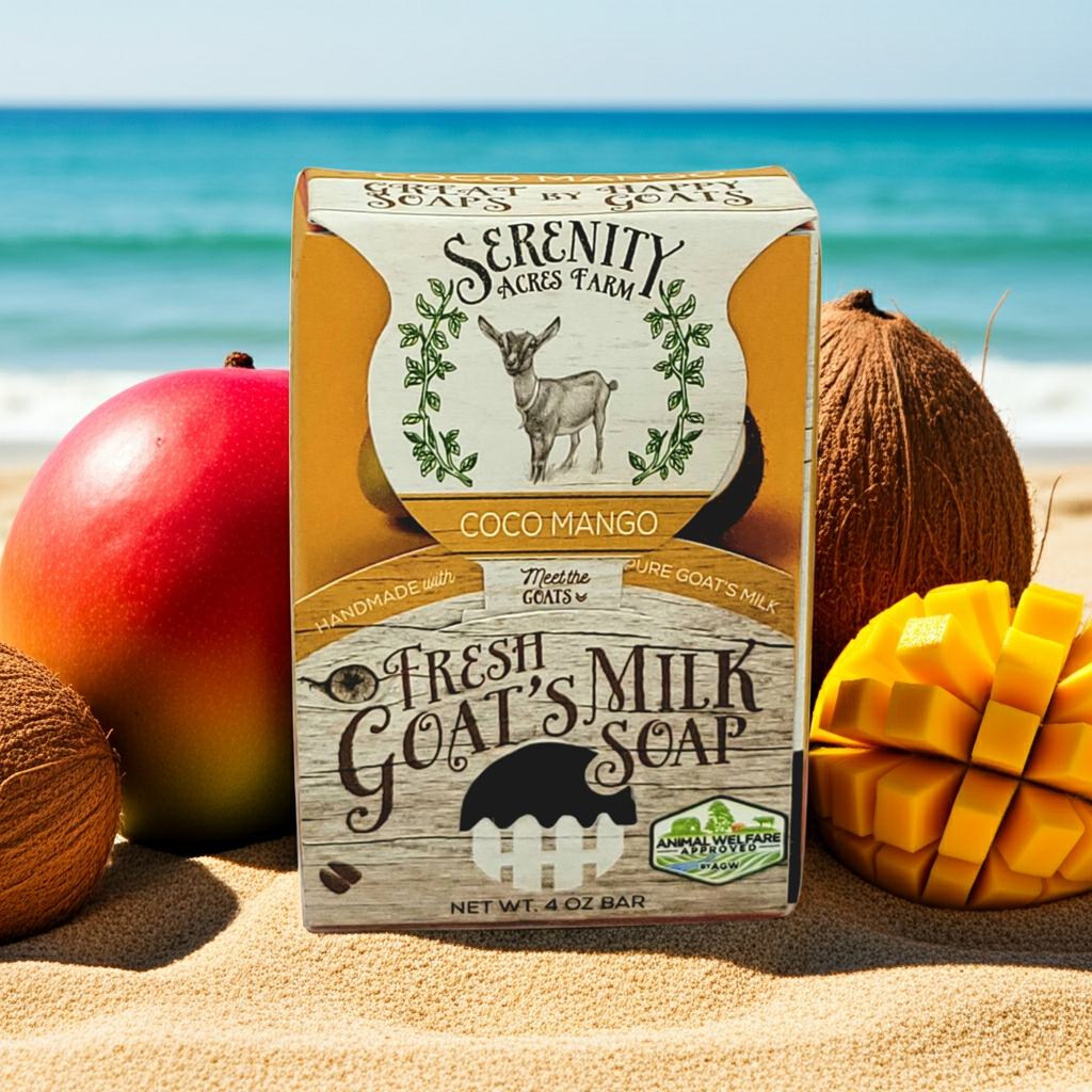 Coco Mango Goat Milk Soap - Tropical Hydration from Serenity Acres Farm™