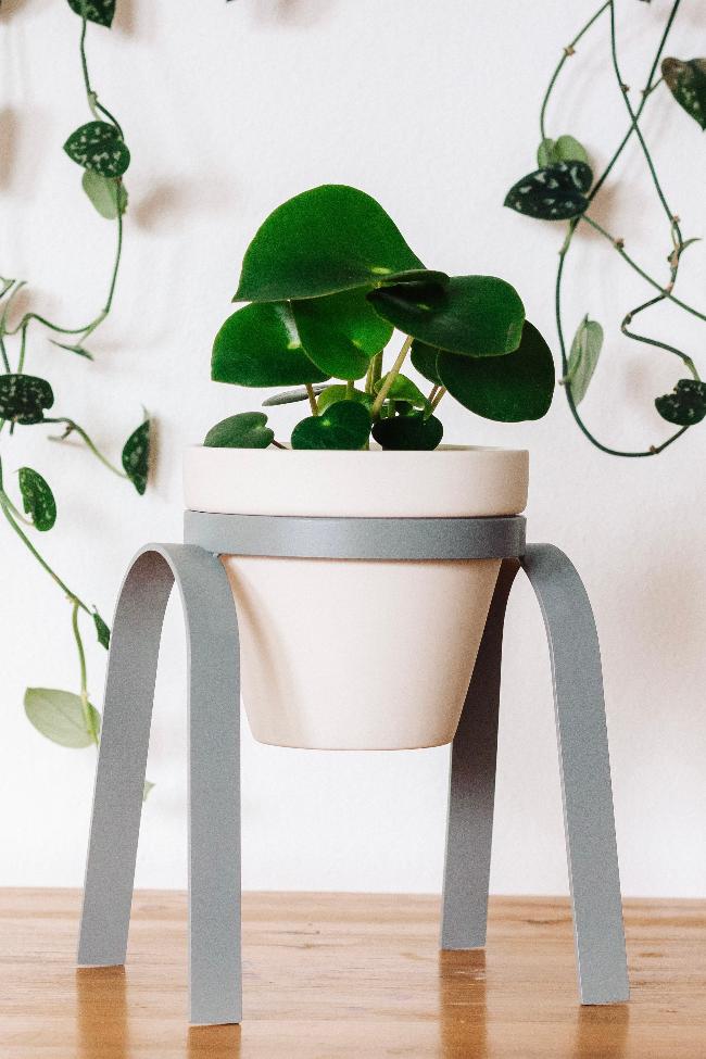 Metal Plant Stand with Pot