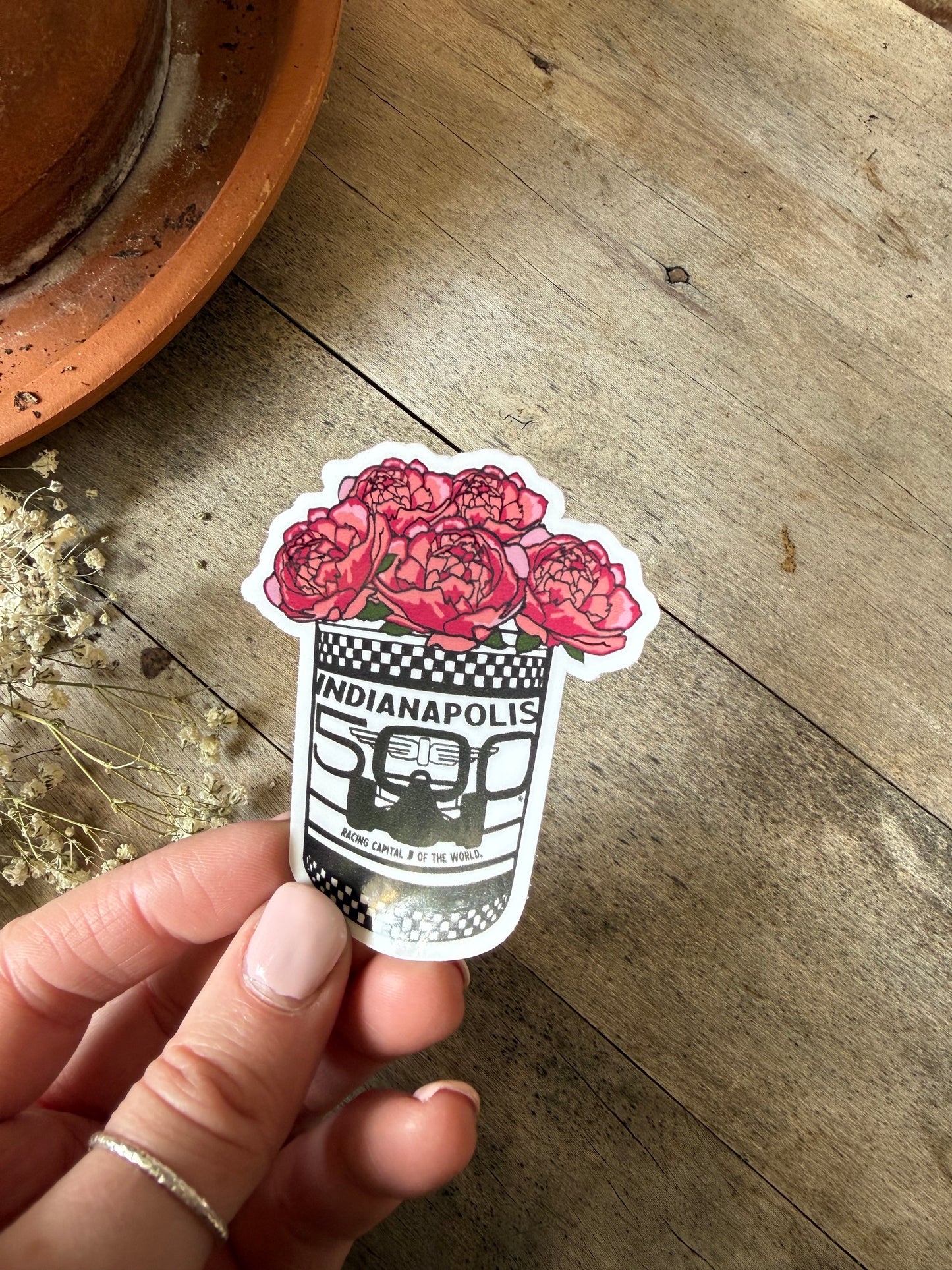 Indy 500 Popcorn Tin Sticker