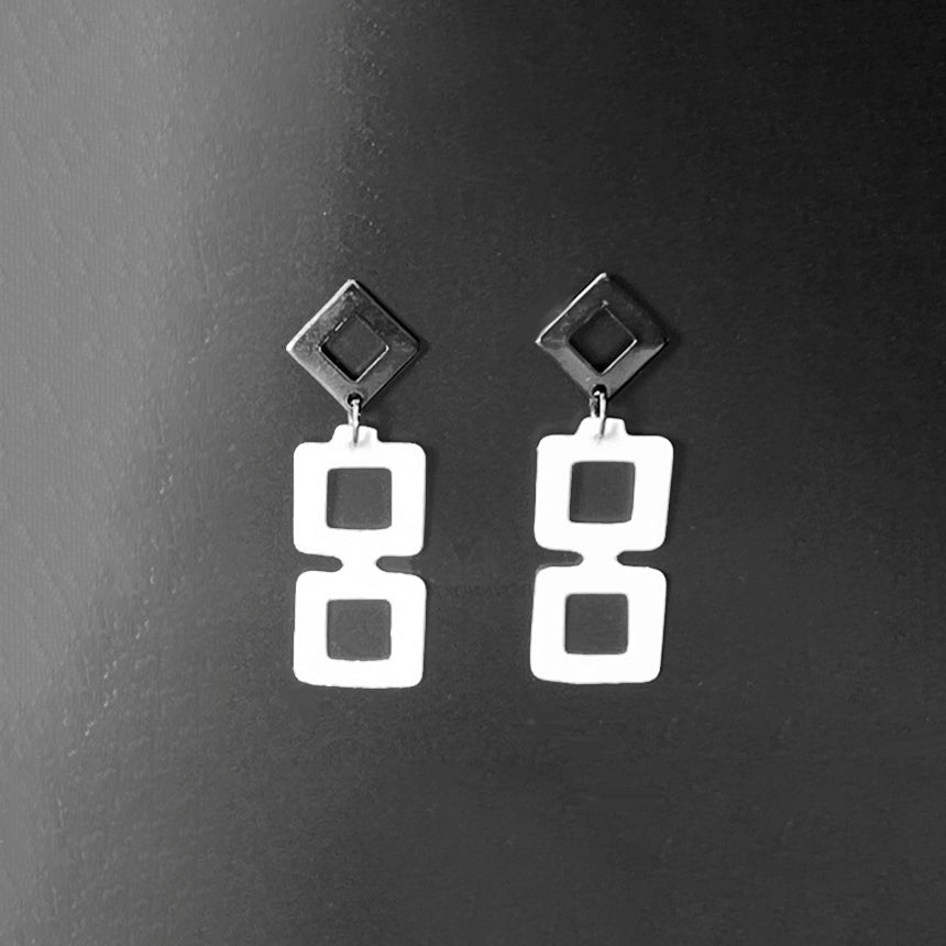 Diamond+Chain Earrings