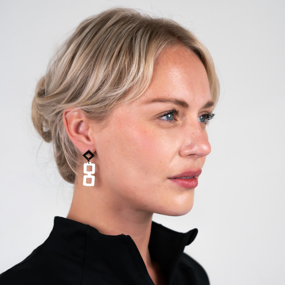 Diamond+Chain Earrings