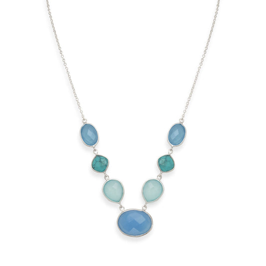 Turquoise & Chalcedony Necklace