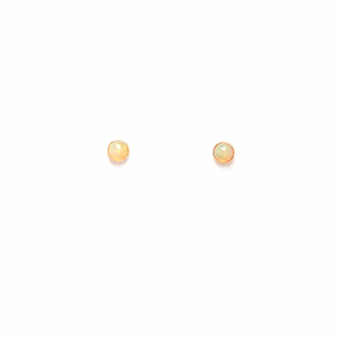 Gold Fill Ethiopian Opal Stud Earrings