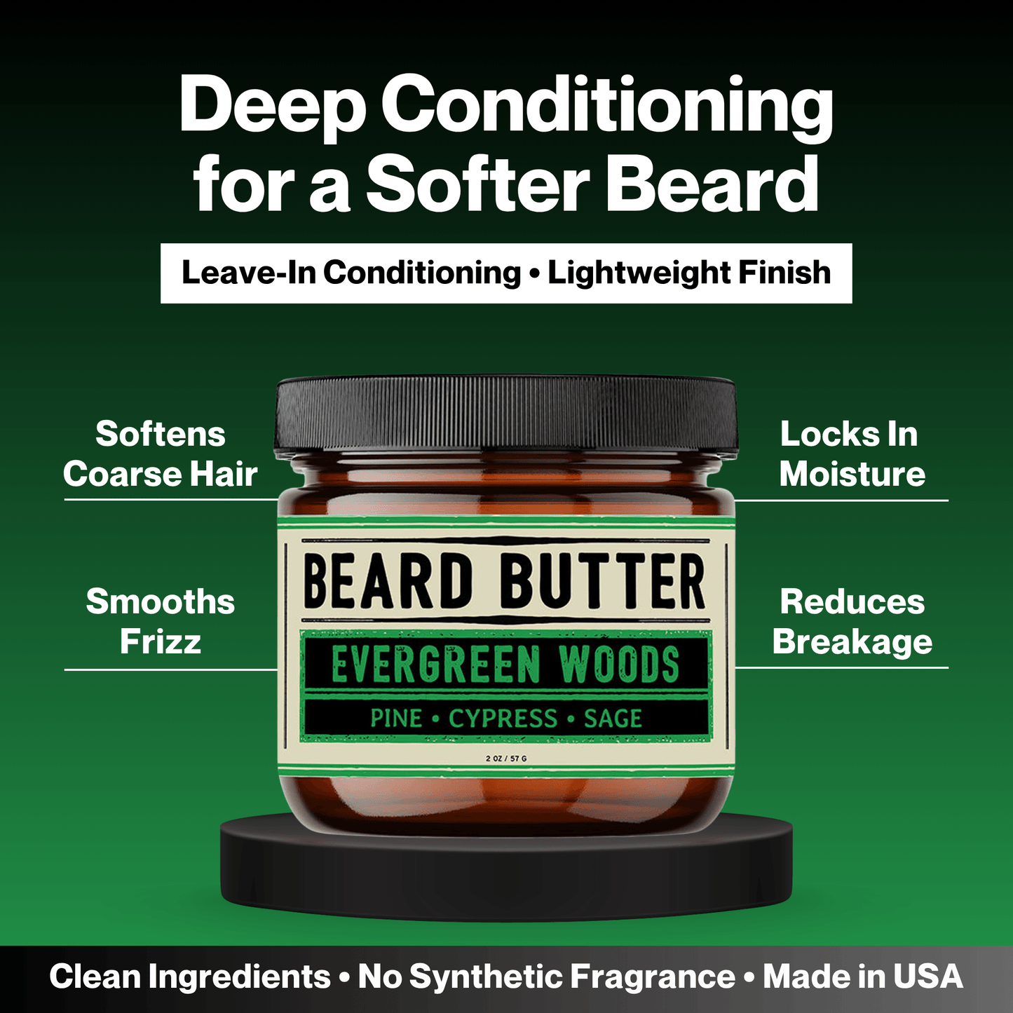 Evergreen Woods Beard Butter - Pine, Cypress, Sage