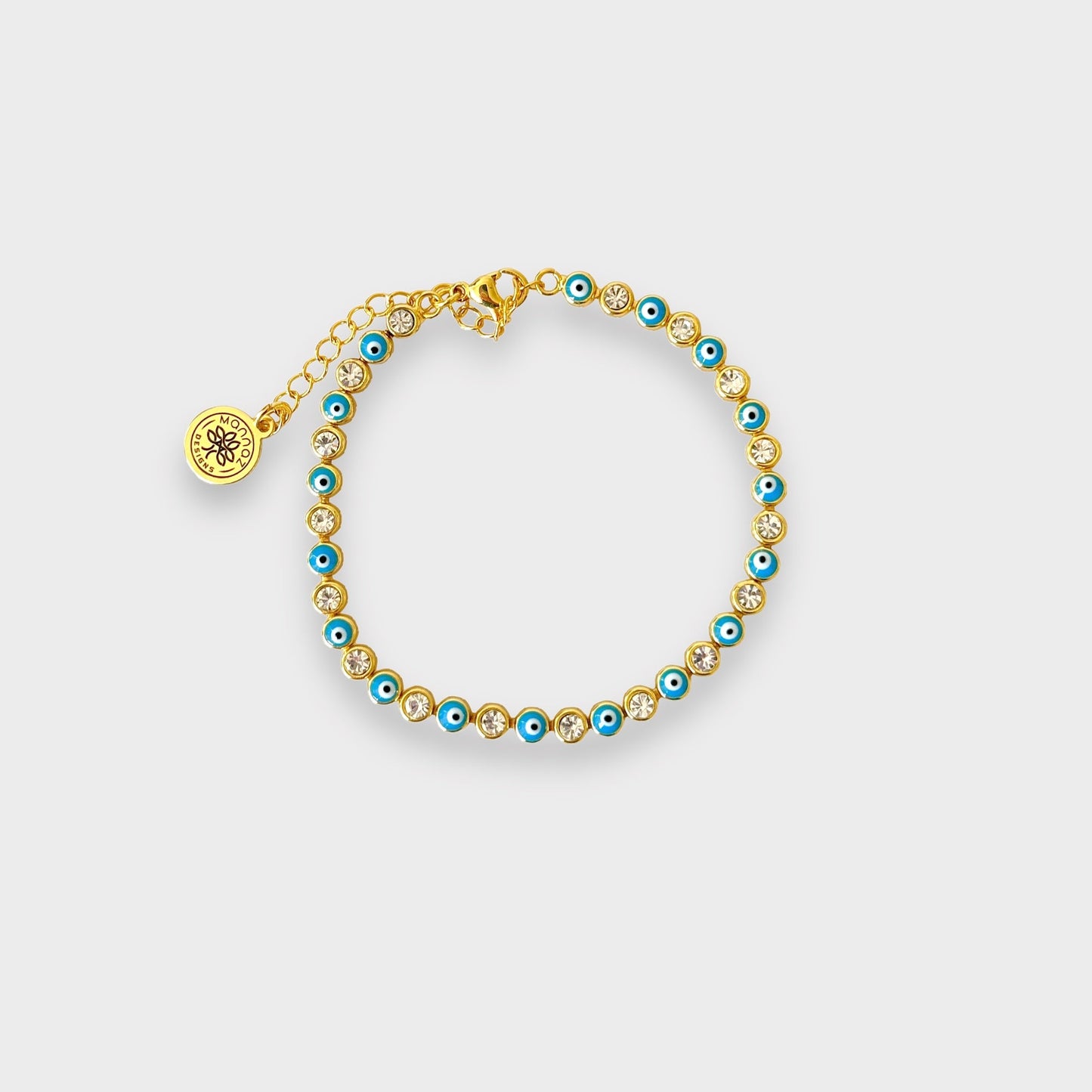 Evil Eye Tennis Bracelets  Zirconia-Gold