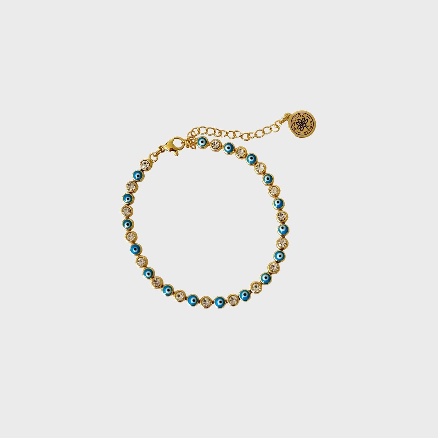Evil Eye Tennis Bracelets  Zirconia-Gold