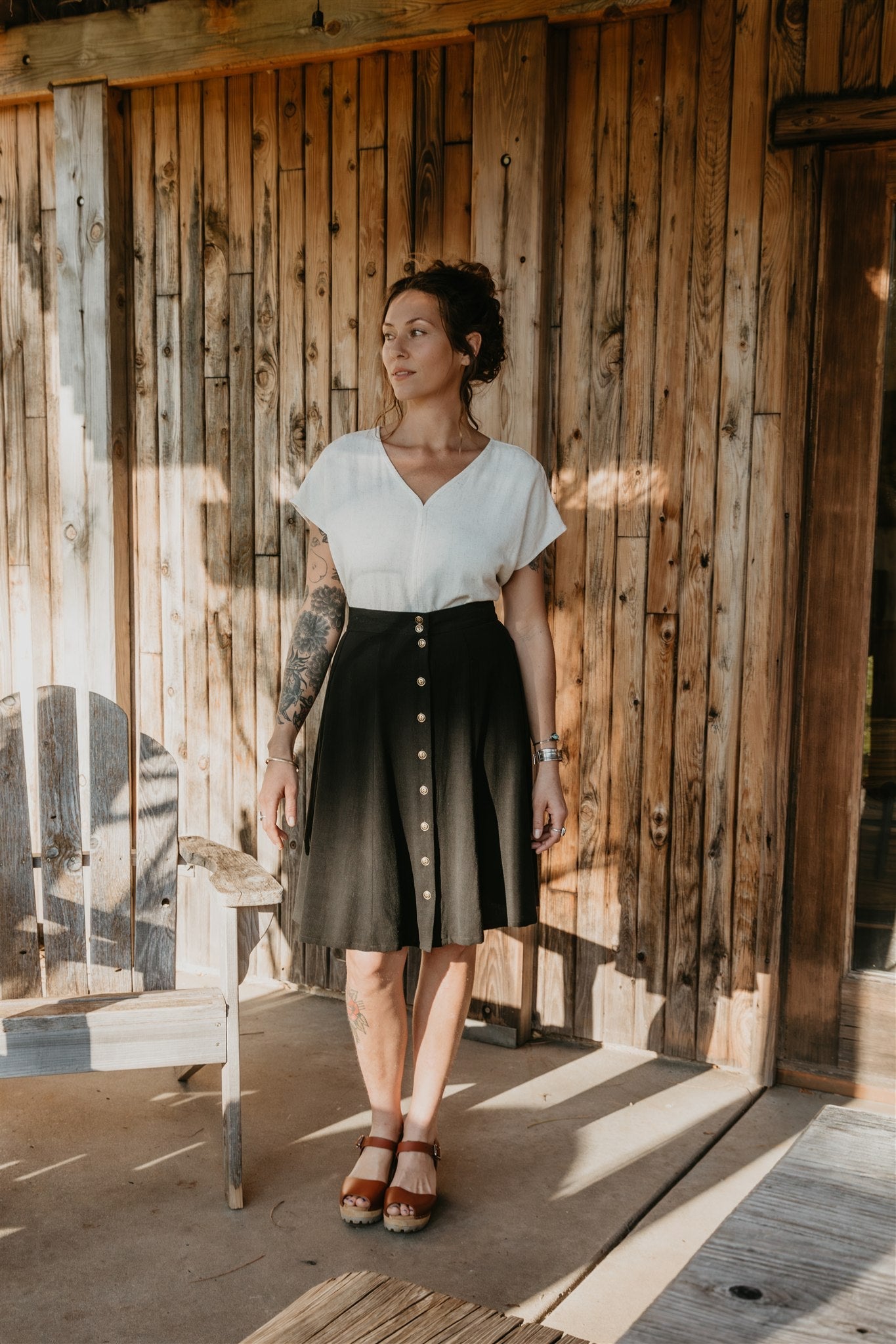 Dolman Top in Oat Irish Linen