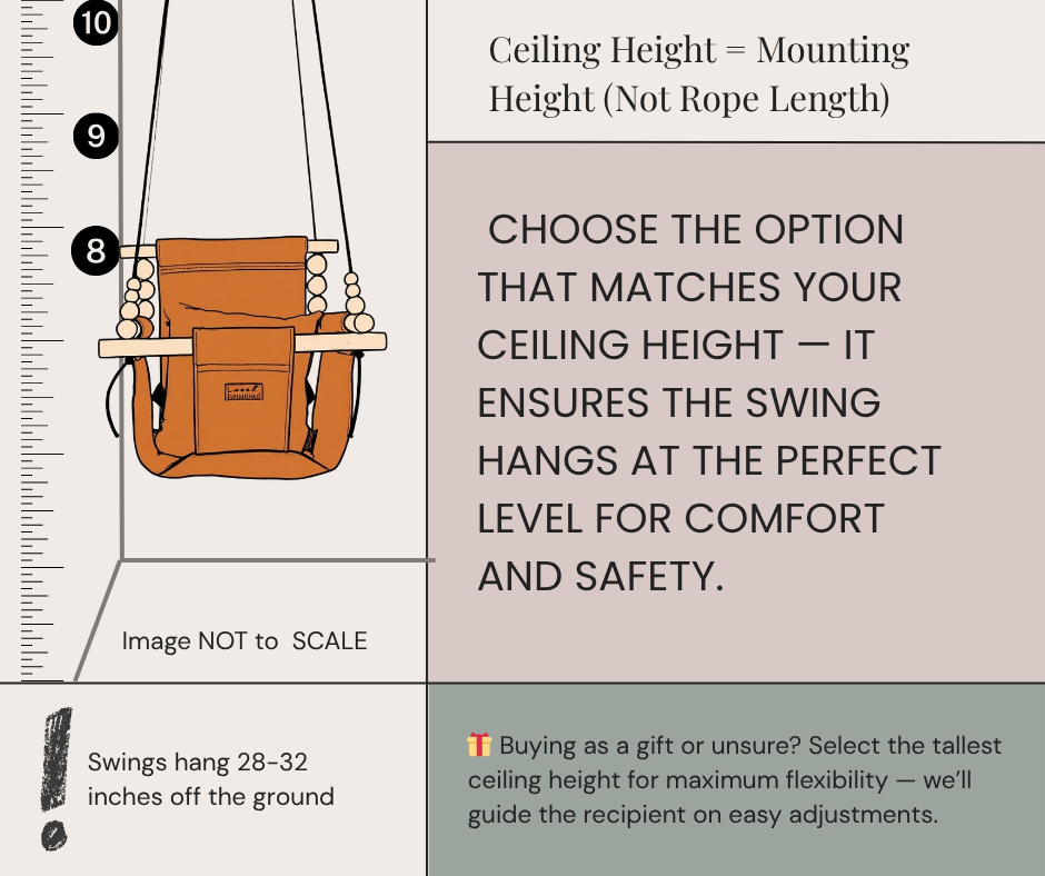 Indoor Cotton High Back Baby & Toddler Swing-Vanilla