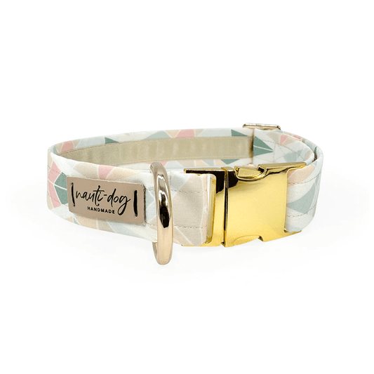 Feather Southwestern Geometric Mod Buckle & Martingale Dog Collar