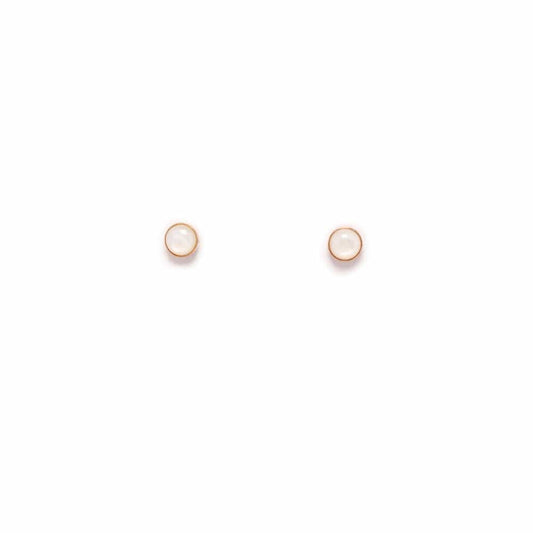 Gold Fill Mother of Pearl Stud Earrings