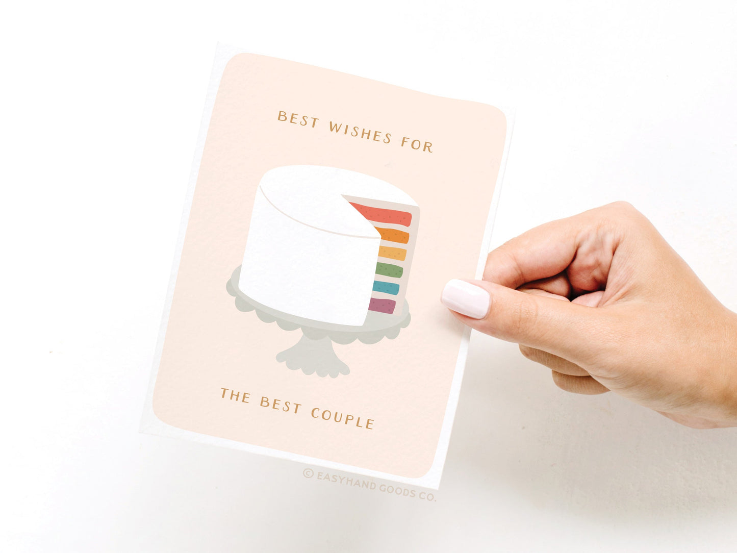 Best Wishes Rainbow Cake Greeting Card