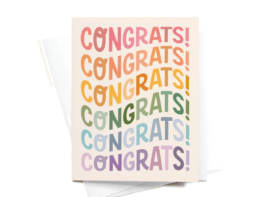 Congrats Wonky Type Greeting Card
