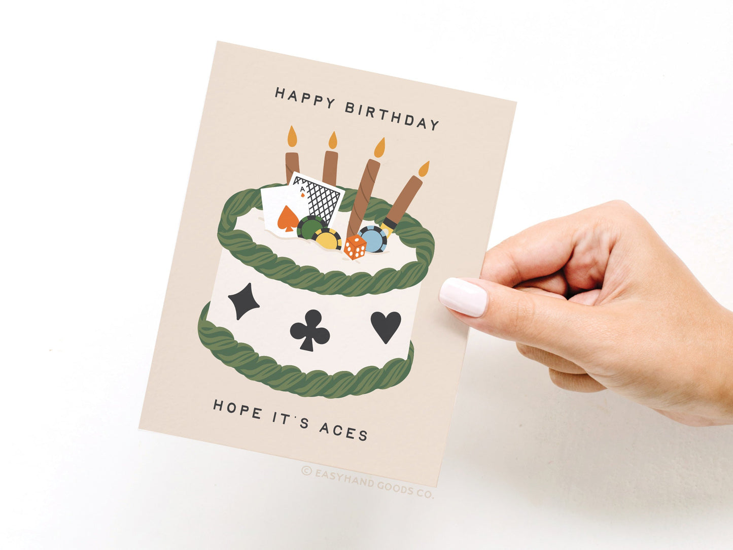 Aces Poker Birthday Greeting Card