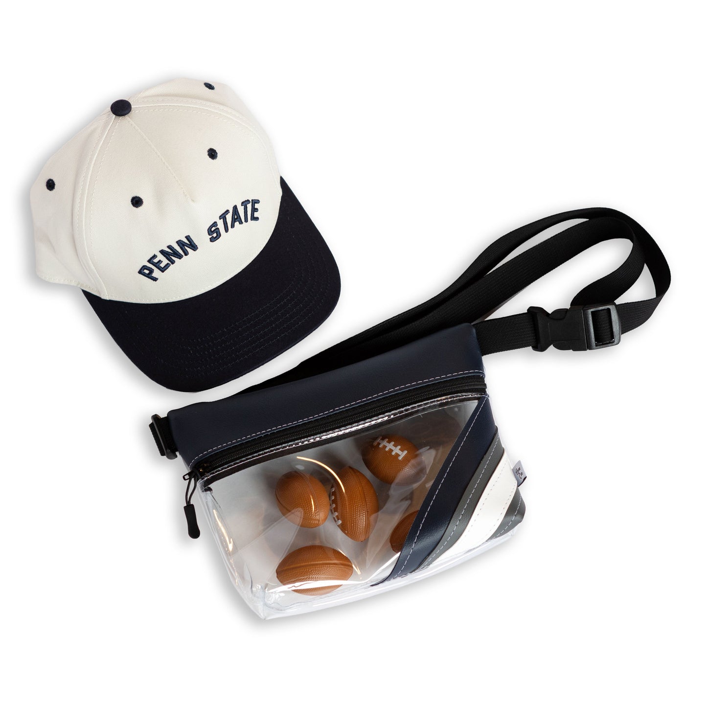 Collegiate Football Stadium Clear Stripe Game Day Fanny Pack