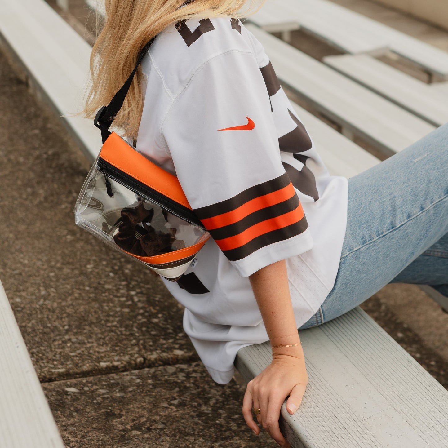 Football Stadium Clear Stripe Game Day Fanny Pack