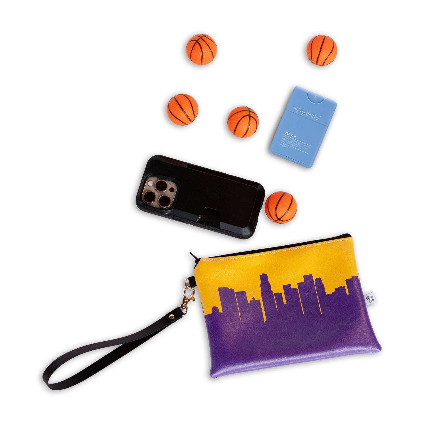 Basketball Arena Skyline Game Day Wristlet