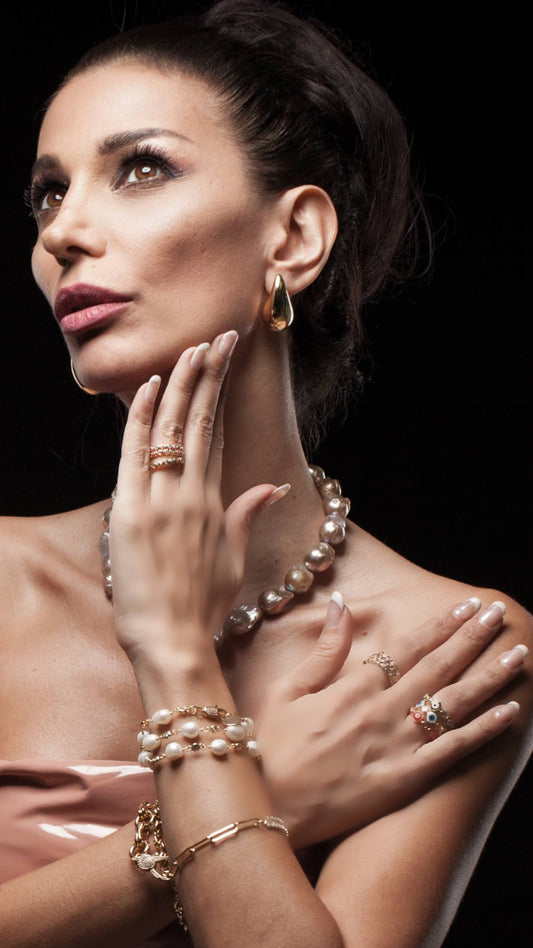 Gold  Drop Statement Earrings