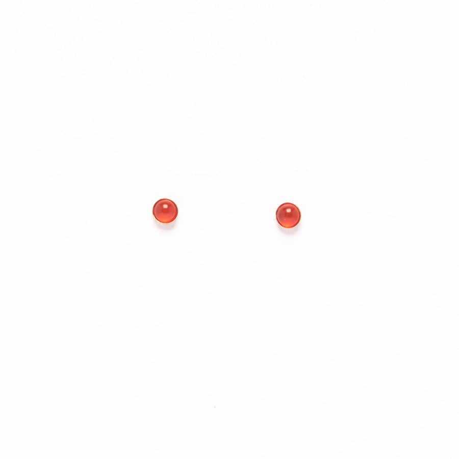 Gold Fill Carnelian Stud Earrings