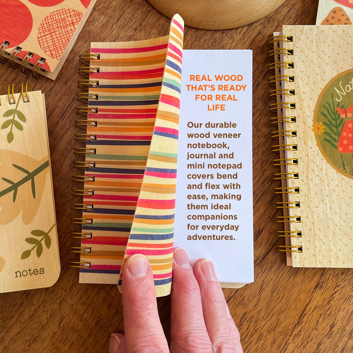 Nature Lover Pocket-Size Wood Notebook