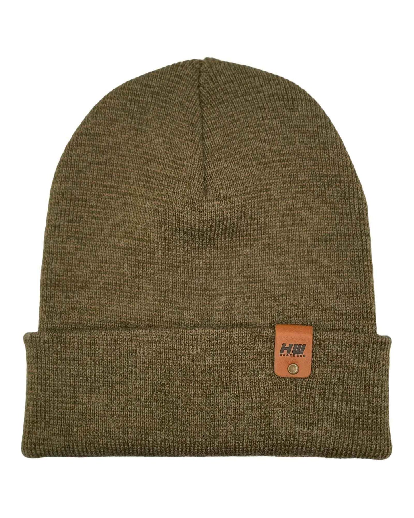HAAKWEAR Traditional Classic Fusion Cuffed Beanie - Brown / Green, Made in USA