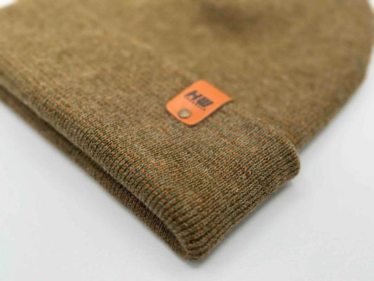 HAAKWEAR Traditional Classic Fusion Cuffed Beanie - Brown / Green, Made in USA