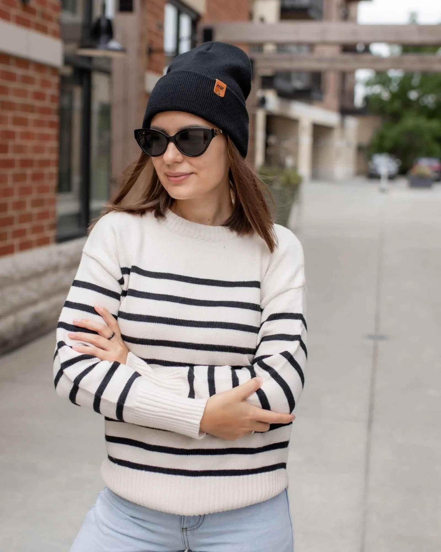 HAAKWEAR Traditional Charcoal Black Beanie | Classic Cuffed Knit Hat | Made in USA